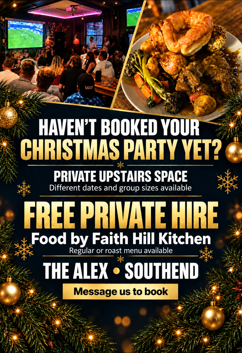 Festive party bookings at The Alex