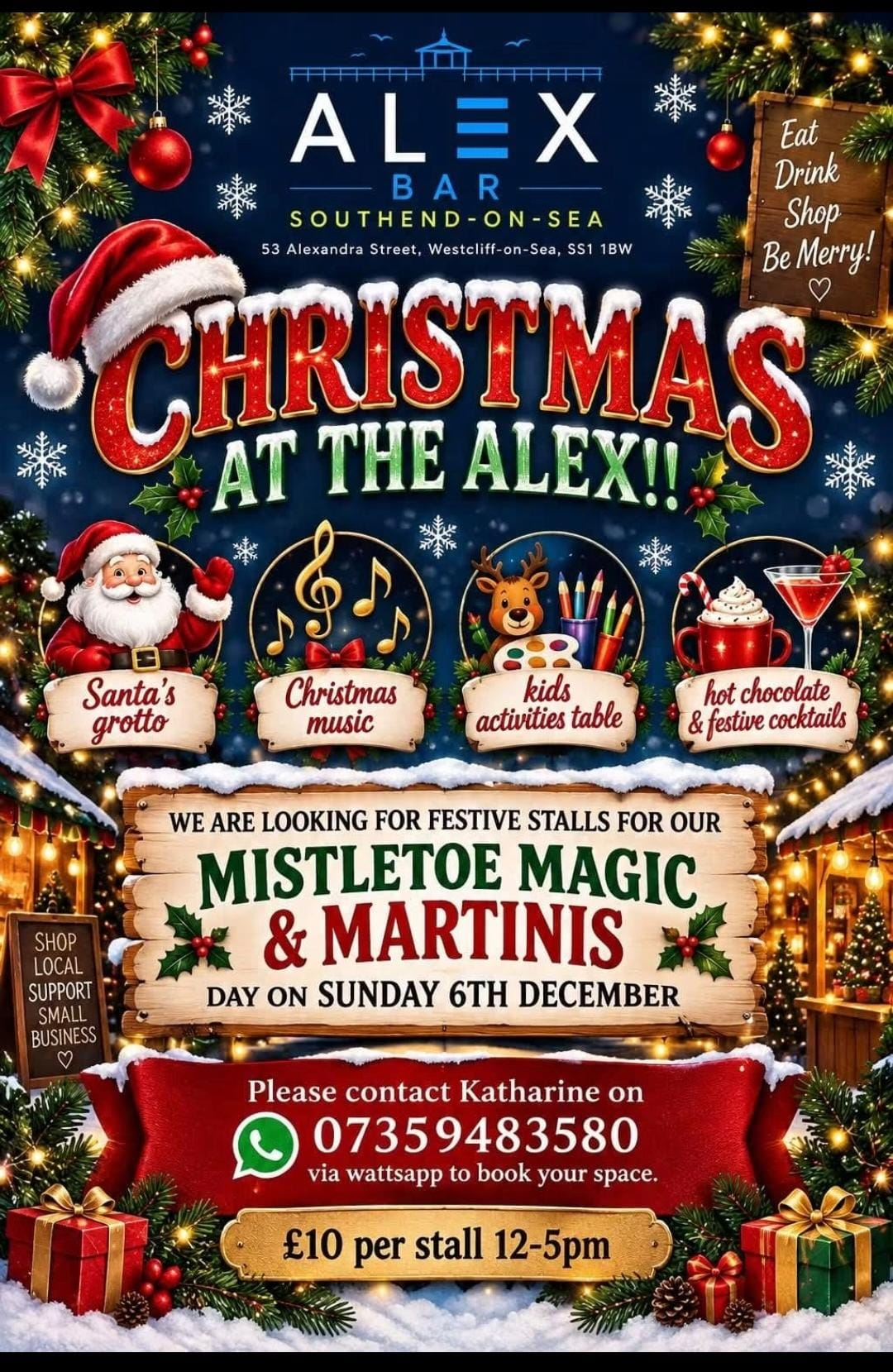 Christmas at The Alex Mistletoe Magic and Martinis poster