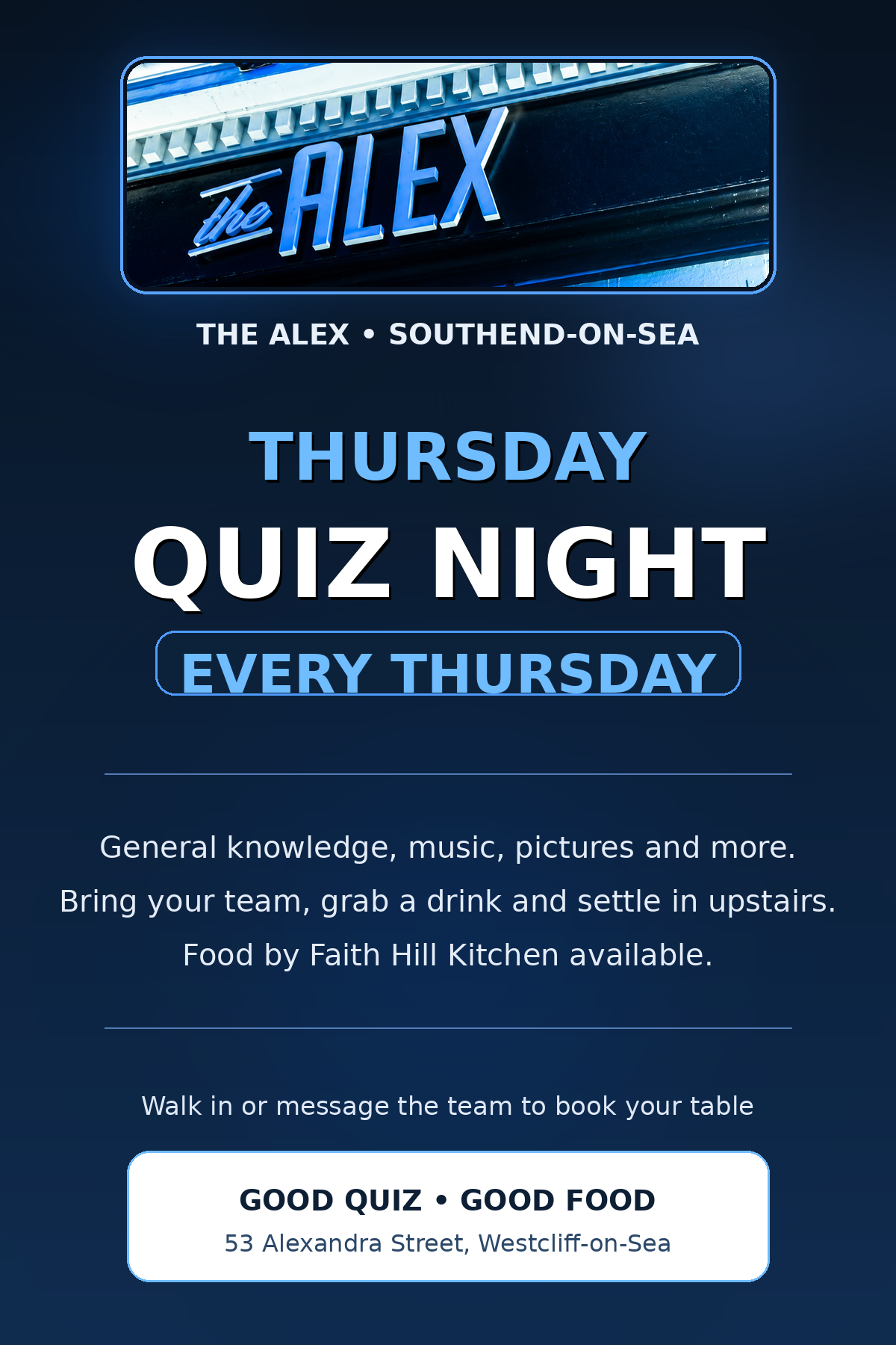 Thursday Quiz Night at The Alex